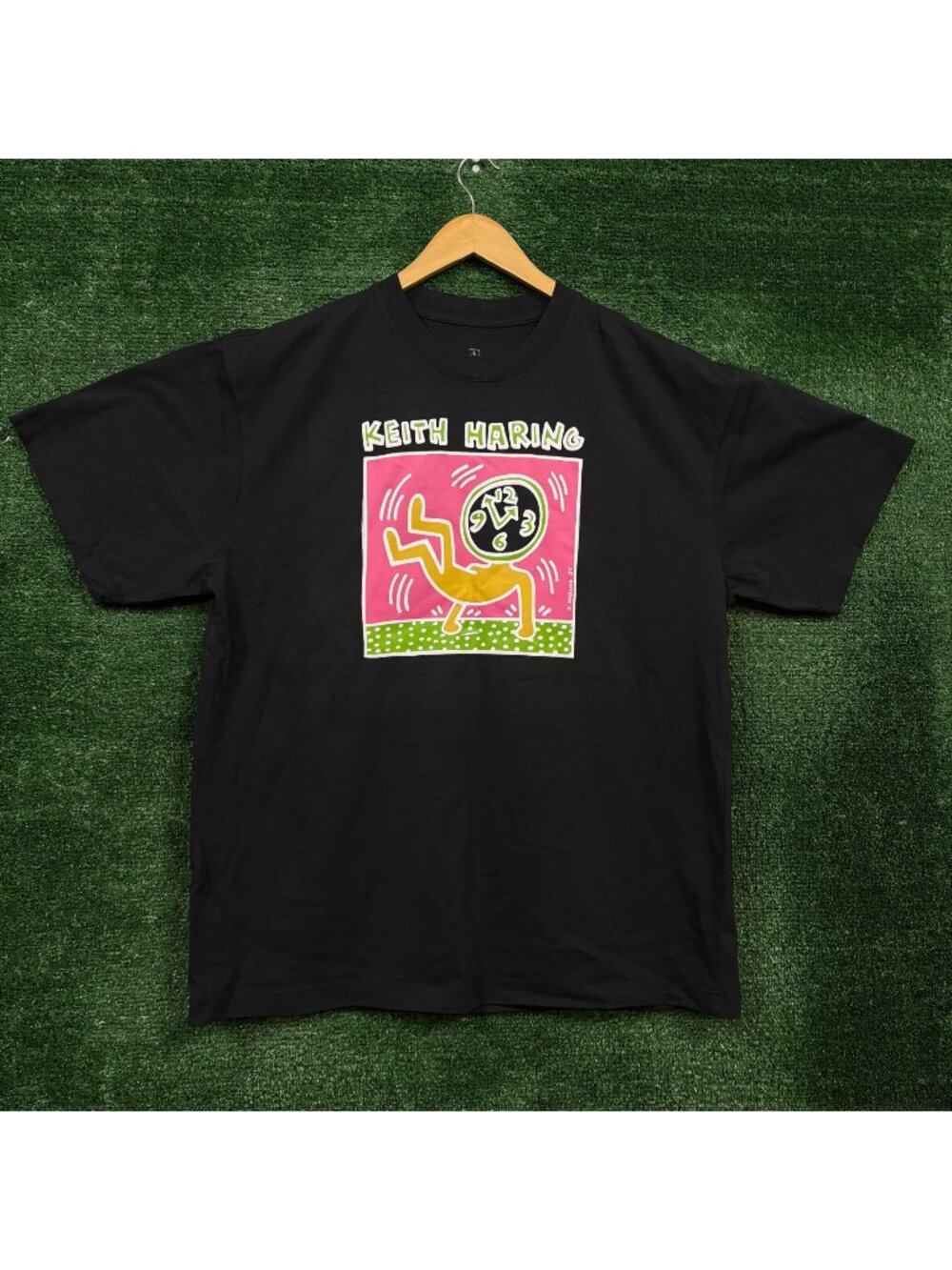 Keith Haring Clock Face Man N.Y.C. Fresh Festival T-Shirt Size Large